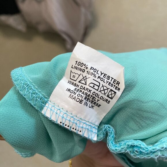 Floral & Flowy High- Low Green Dress with Floral Pattern Size S/M - Picture 12 of 12